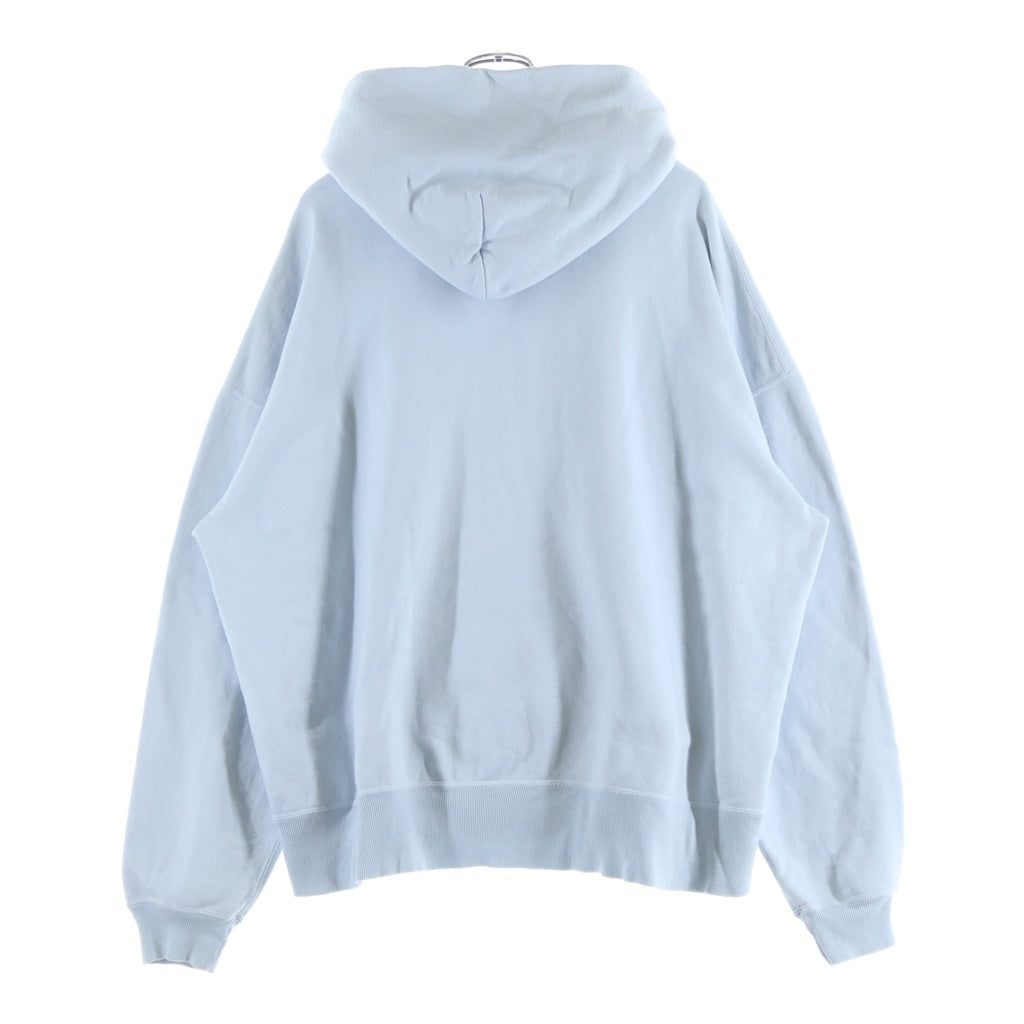 SAINT MICHAEL(セントマイケル) 25SS HOODIE RIBON SAINT リボンロゴデザイン フーデッド スウェット パーカー ブルー SM-HR-0000-048