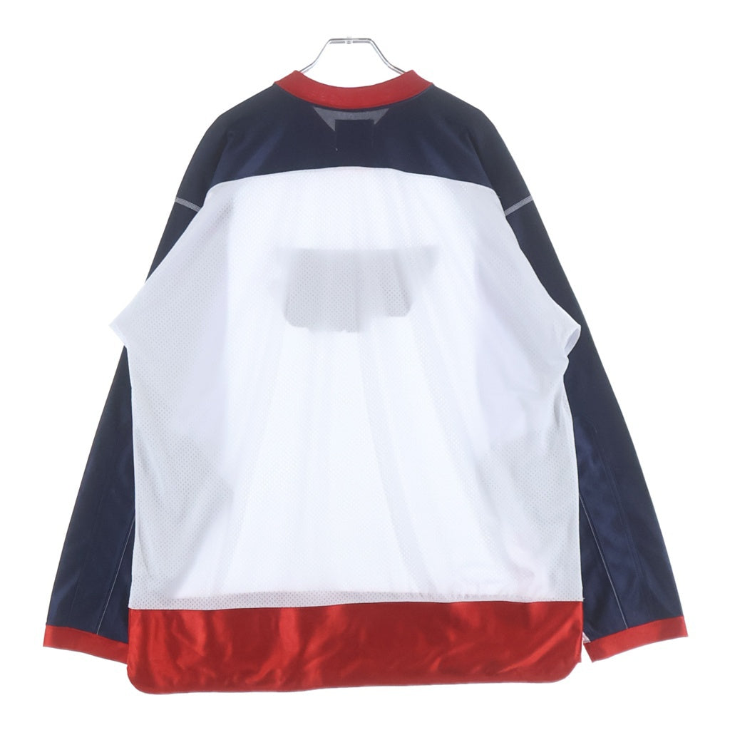 TENDERLOIN(テンダーロイン) ワッペン メッシュ ホッケーシャツ 長袖Tシャツ ホワイト