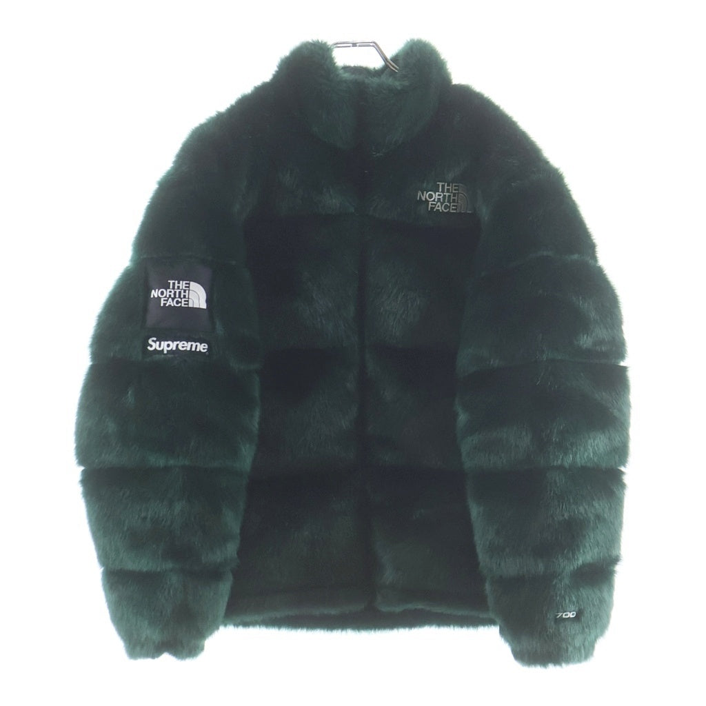 THE NORTH FACE(ザノースフェイス) 20AW ×THE NORTH FACE Faux Fur Nuptse Jacket ノースフェイス ファー ヌプシ ダウンジャケット グリーン ND92001I
