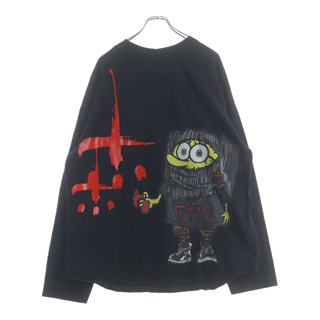 cvtvlist(カタリスト) スポンジボブ プリント 長袖Tシャツ ロンT