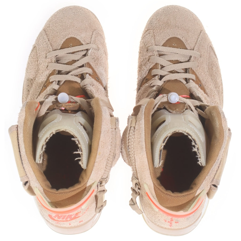 NIKE(ナイキ) ×TRAVIS SCOTT AIR JORDAN 6 RETRO SP BRITISH KAHKI トラヴィススコット エアジョーダン6 ハイカットスニーカー ベージュ US9.5/27.5cm DH0690-200