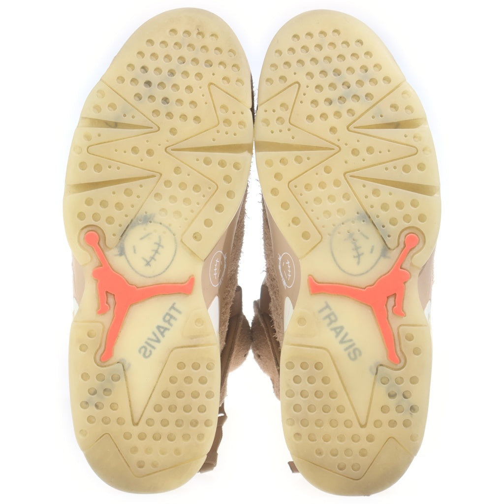 NIKE(ナイキ) ×TRAVIS SCOTT AIR JORDAN 6 RETRO SP BRITISH KAHKI トラヴィススコット エアジョーダン6 ハイカットスニーカー ベージュ US9.5/27.5cm DH0690-200