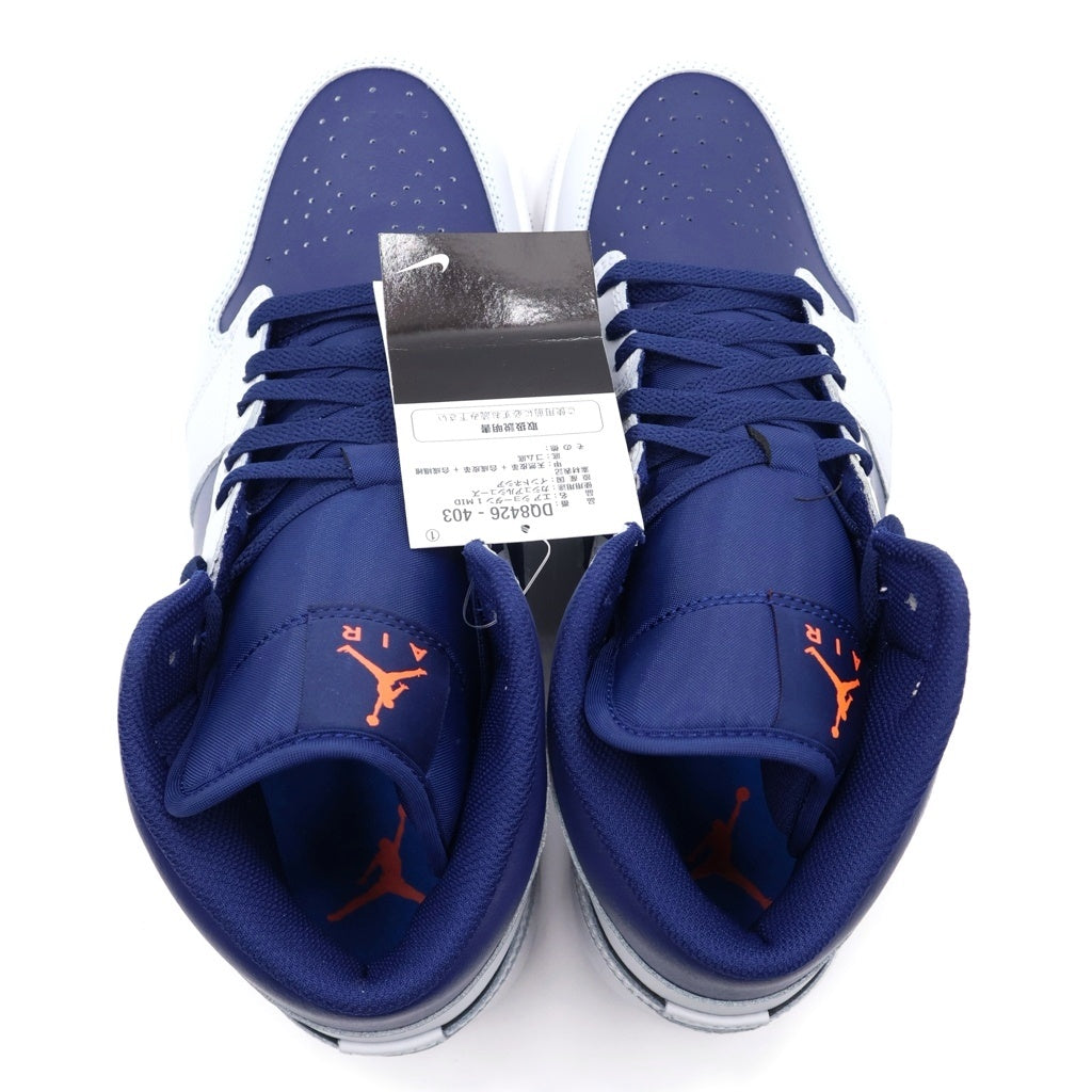 NIKE(ナイキ) AIR JODAN 1 MID Blue Void DQ8426-403 エアジョーダン1 ミッド ブルーボイド ミッドカットスニーカー シューズ ブルー/ホワイト US10.5/28.5cm