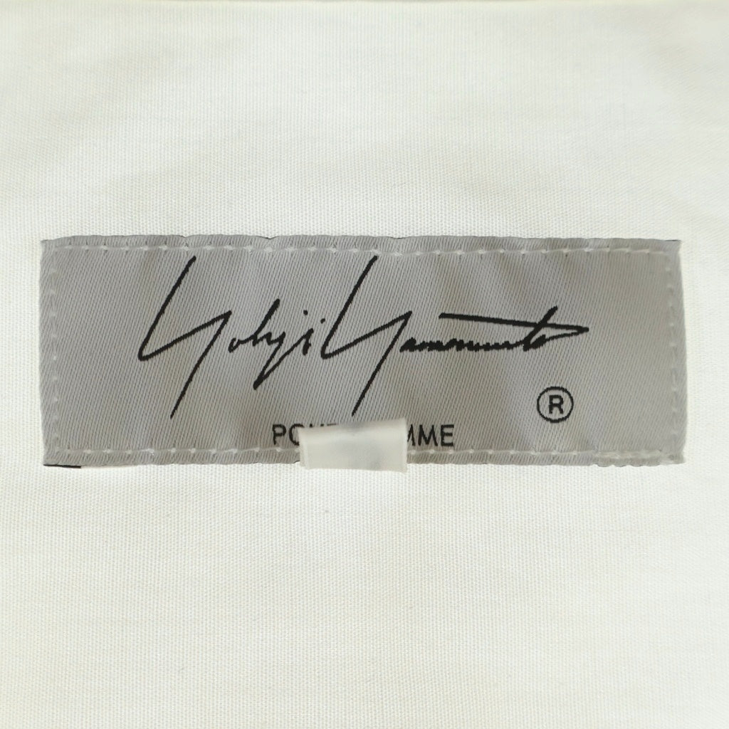 Yohji Yamamoto(ヨウジヤマモト) 22SS Chain Stitch Broadcloth Shirt 環縫いブロードシャツ 長袖シャツ ホワイト HG-B04-001