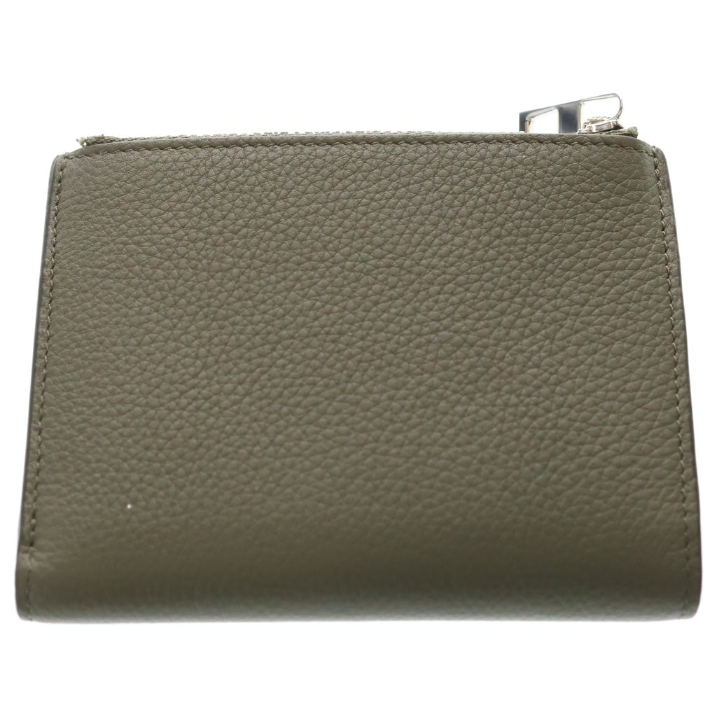 LOEWE(ロエベ) アナグラム レザーウォレット 二つ折り財布 カーキ