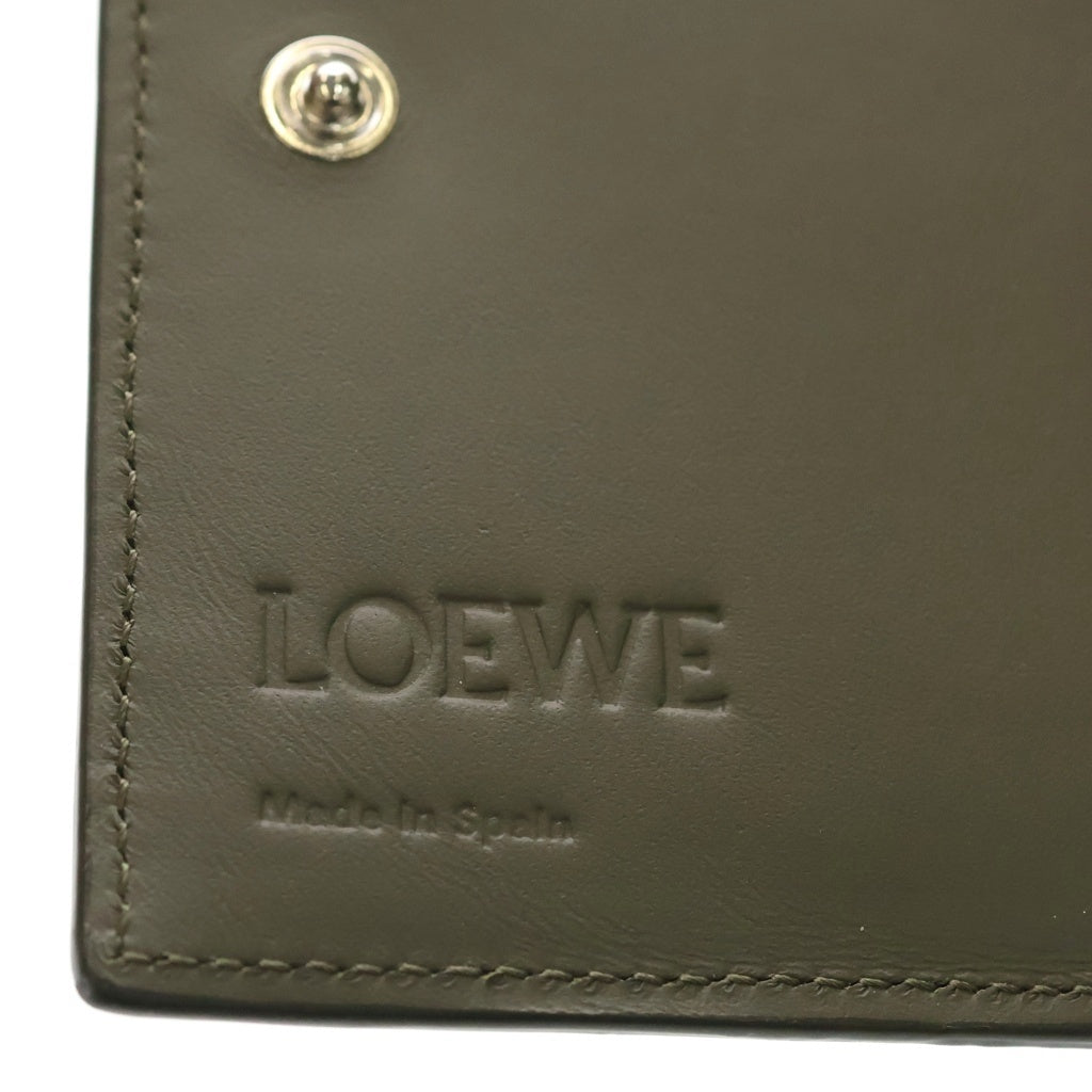 LOEWE(ロエベ) アナグラム レザーウォレット 二つ折り財布 カーキ