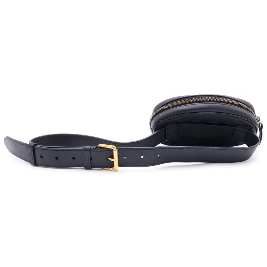 GUCCI(グッチ) GGマーモント ロゴデザイン キルティング レザー ショルダーバッグ ブラック 476434 レディース