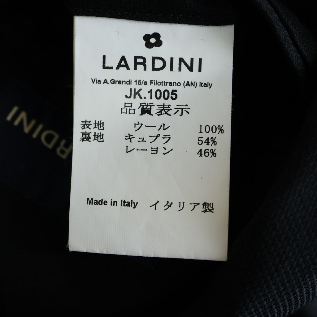 LARDINI(ラルディーニ) マルチポケット ウール シングルテーラードジャケット ブラック