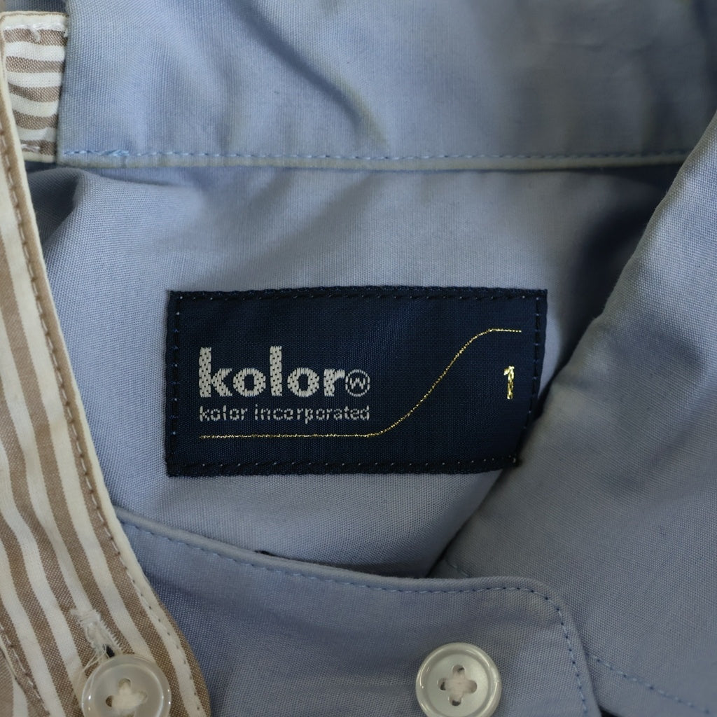 kolor(カラー) 22SS ニットドッキングデザイン 長袖シャツ マルチ 22SCL-B021212