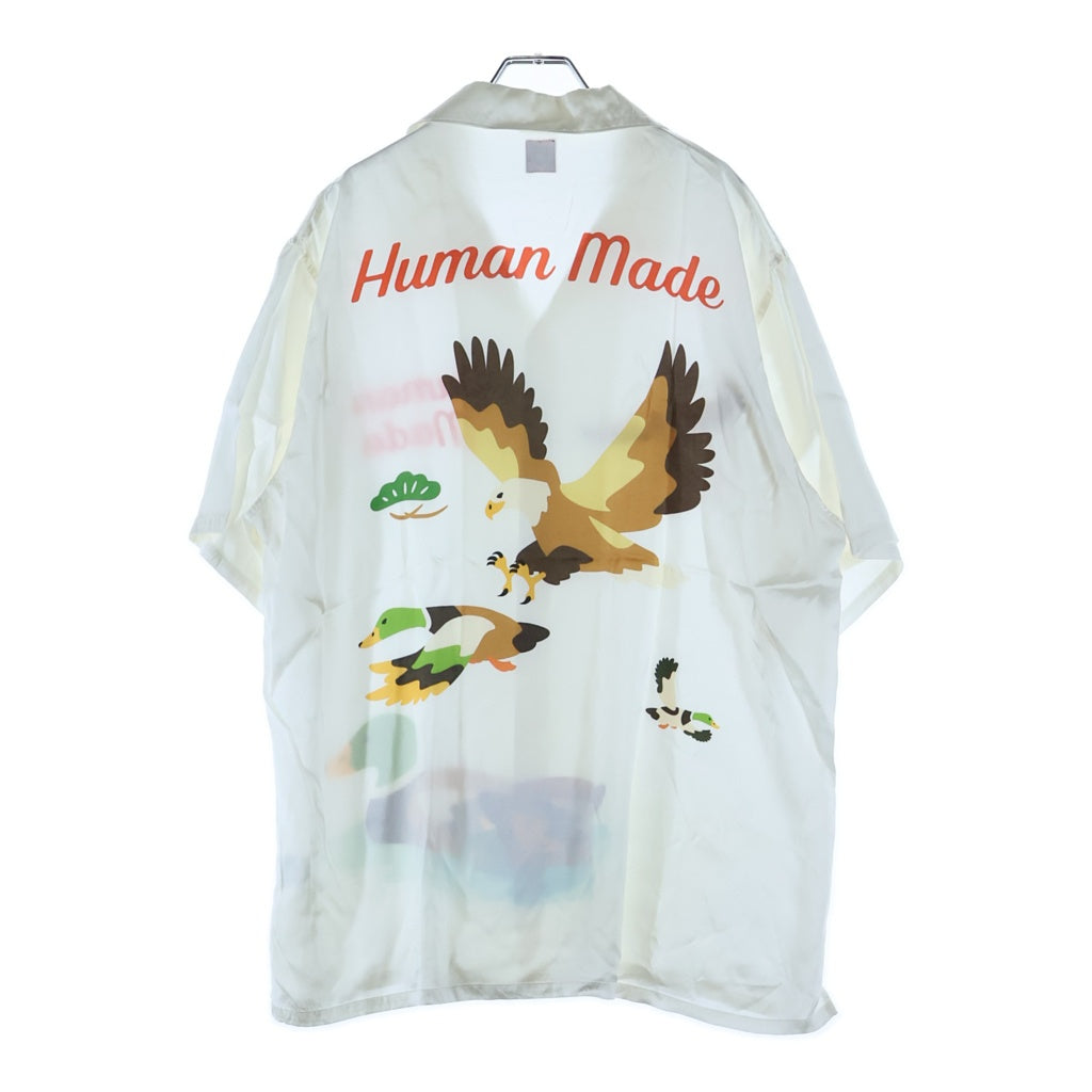 HUMAN MADE(ヒューマンメイド) バックロゴデザイン オープンカラー 半袖シャツ ホワイト