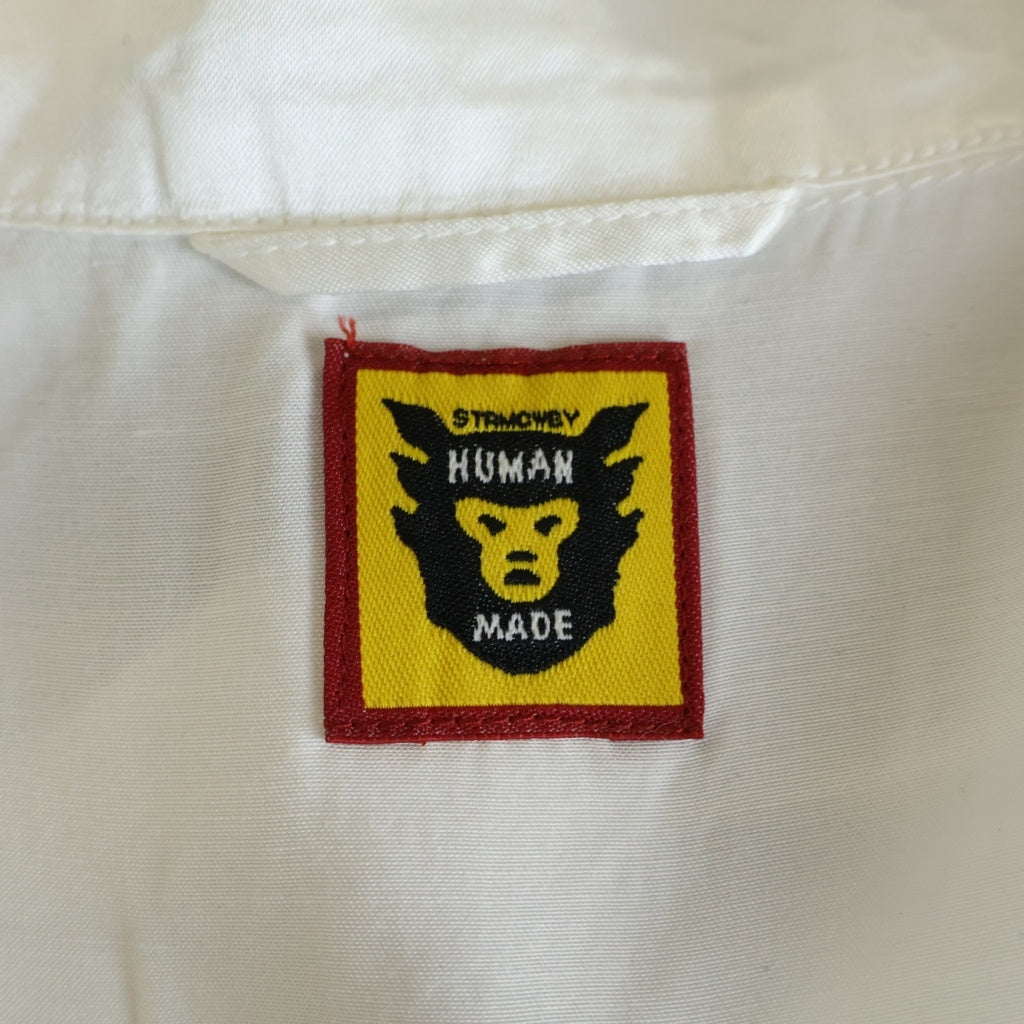 HUMAN MADE(ヒューマンメイド) バックロゴデザイン オープンカラー 半袖シャツ ホワイト