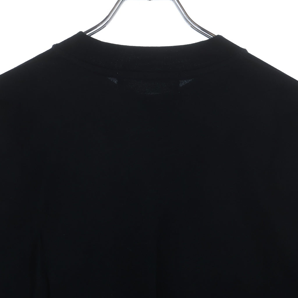 everyone(エブリワン) ロゴデザイン クルーネック カットソー 長袖Tシャツ ブラック