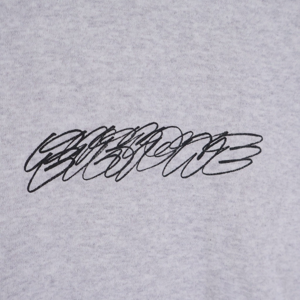 everyone(エブリワン) フロントロゴデザイン クルーネック カットソー 長袖Tシャツ グレー