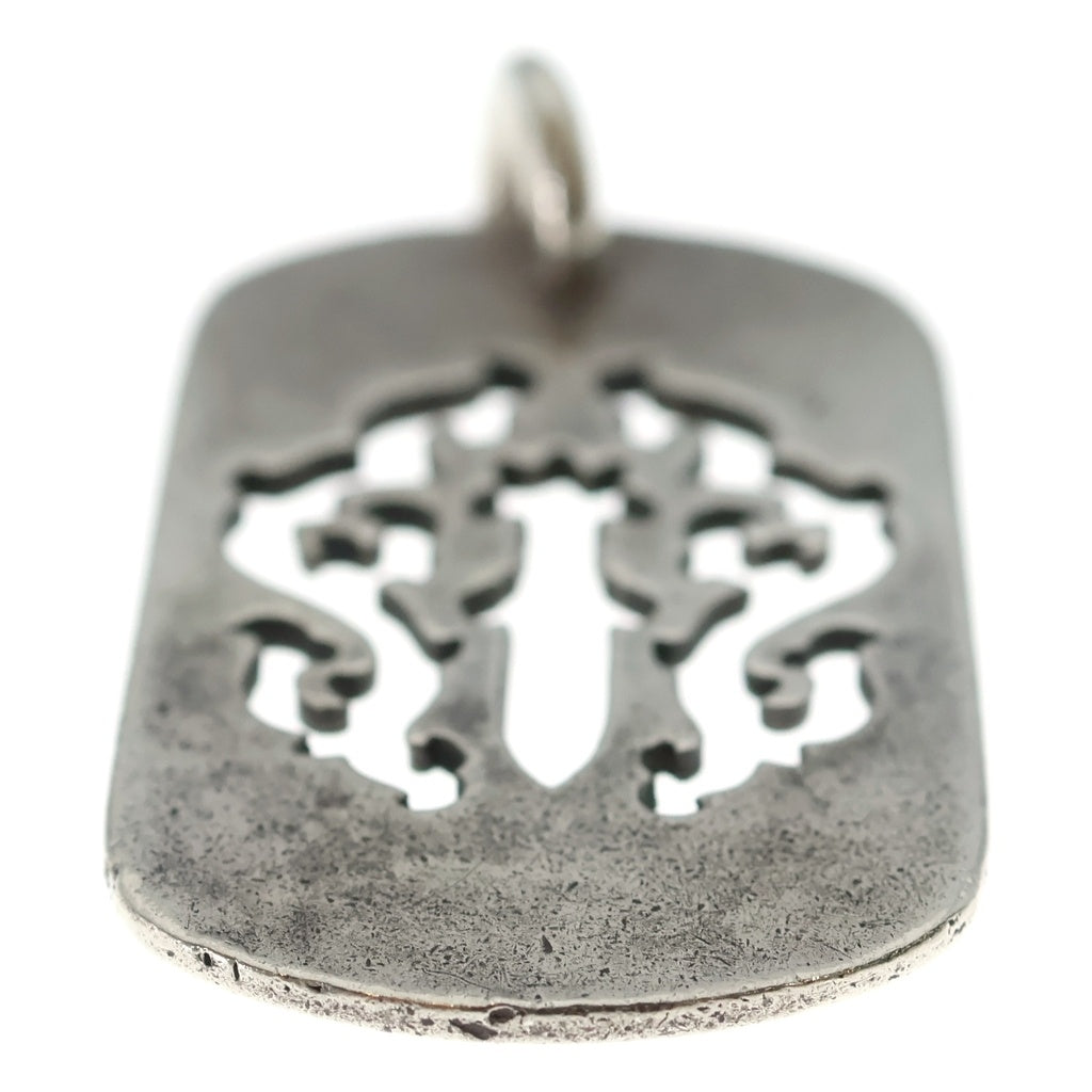 CHROME HEARTS(クロムハーツ) D TAG LRG DAGGER OLD ヴァインダガーカットアウトドッグタグ ラージ ペンダントトップ シルバー BCA240