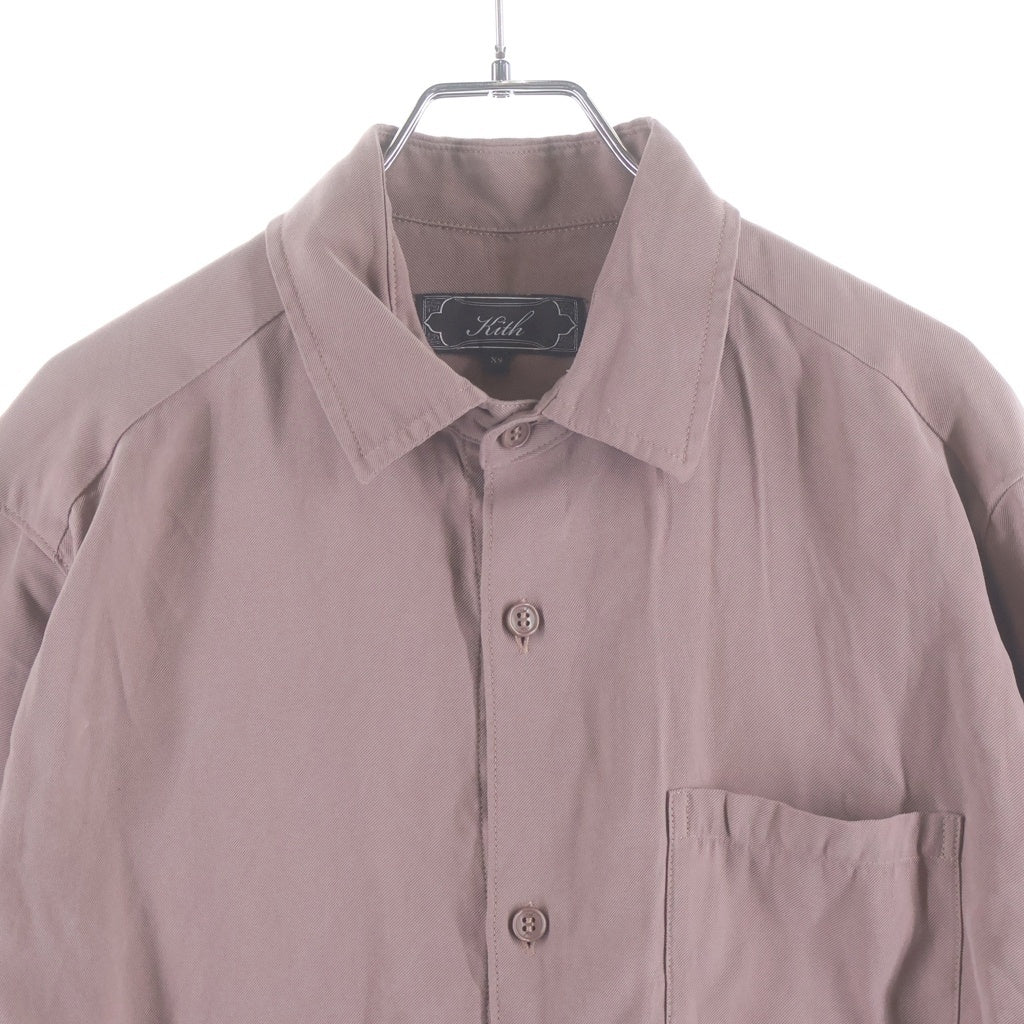 KITH(キス) Vaughn Button Up Shirt ポケット 長袖シャツ ピンク