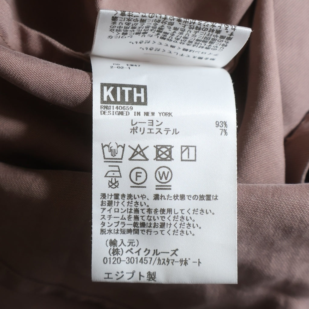 KITH(キス) Vaughn Button Up Shirt ポケット 長袖シャツ ピンク