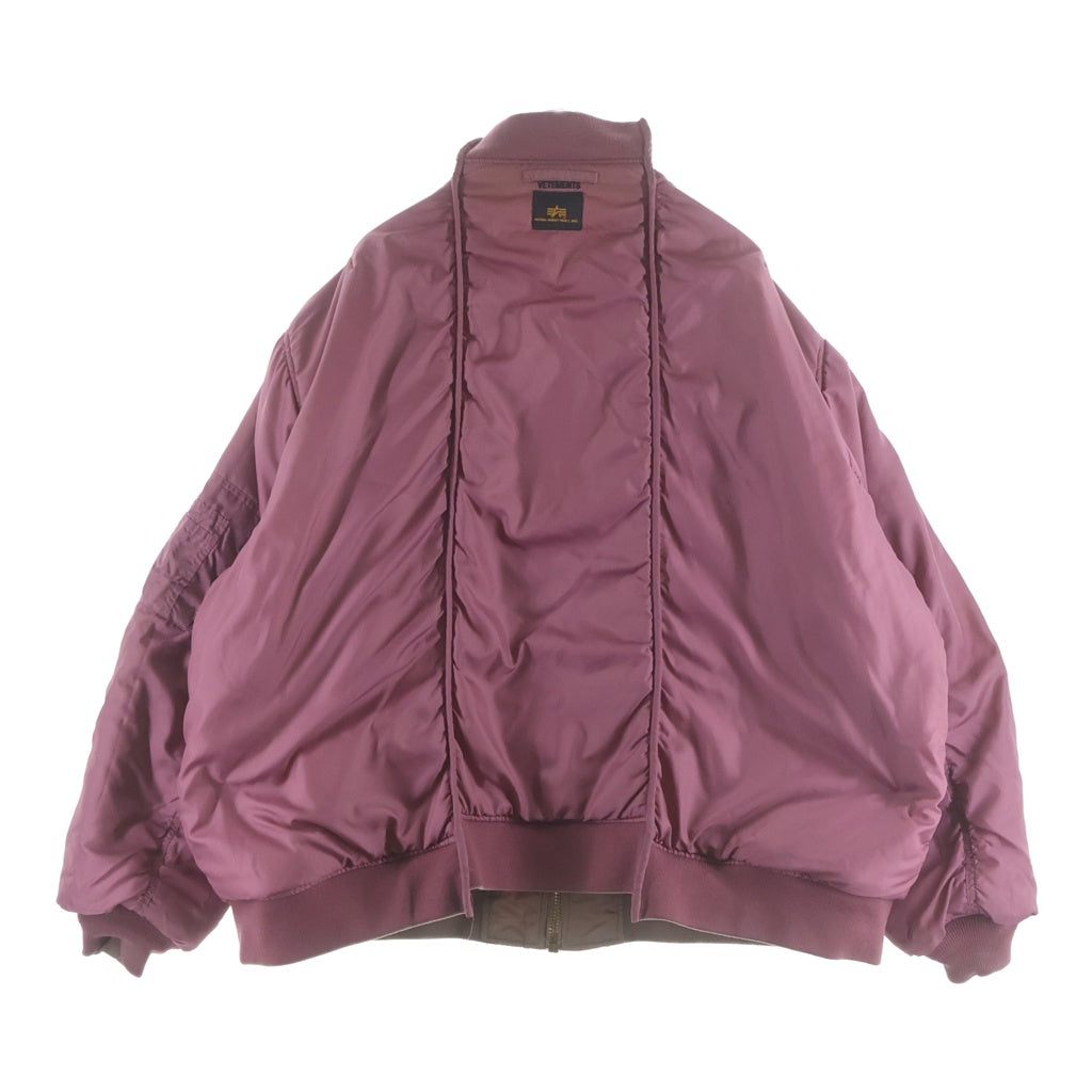 VETEMENTS(ヴェトモン) ×ALPHA 再構築リバーシブルオーバーサイズブルゾン ピンク WAH18JA18