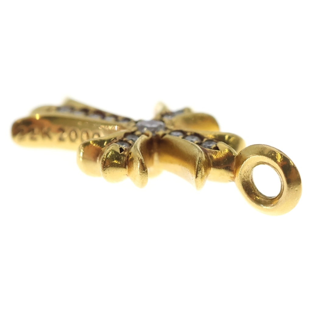 CHROME HEARTS(クロムハーツ) 22K TNY CRSF P/DIA タイニーファットクロス PAVEダイヤ ペンダントトップ ゴールドBCA033
