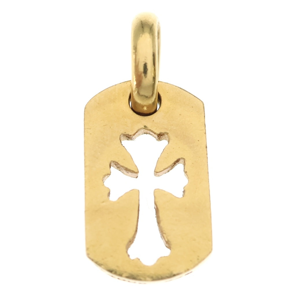 CHROME HEARTS(クロムハーツ) 22K DT TNY CO CRS タイニーカットアウトクロス ドッグタグ ペンダントトップ ゴールド BCA042