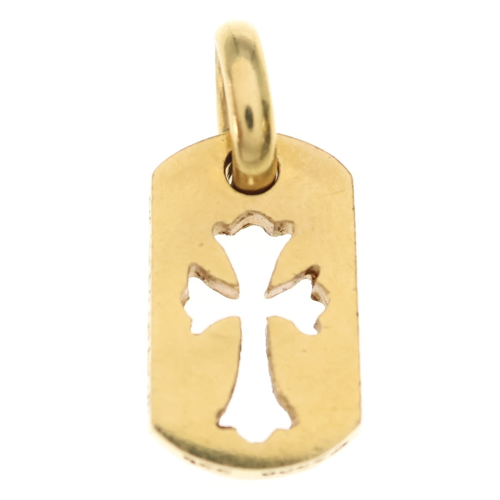 CHROME HEARTS(クロムハーツ) 22K DT TNY CO CRS タイニーカットアウトクロス ドッグタグ ペンダントトップ ゴールド BCA042