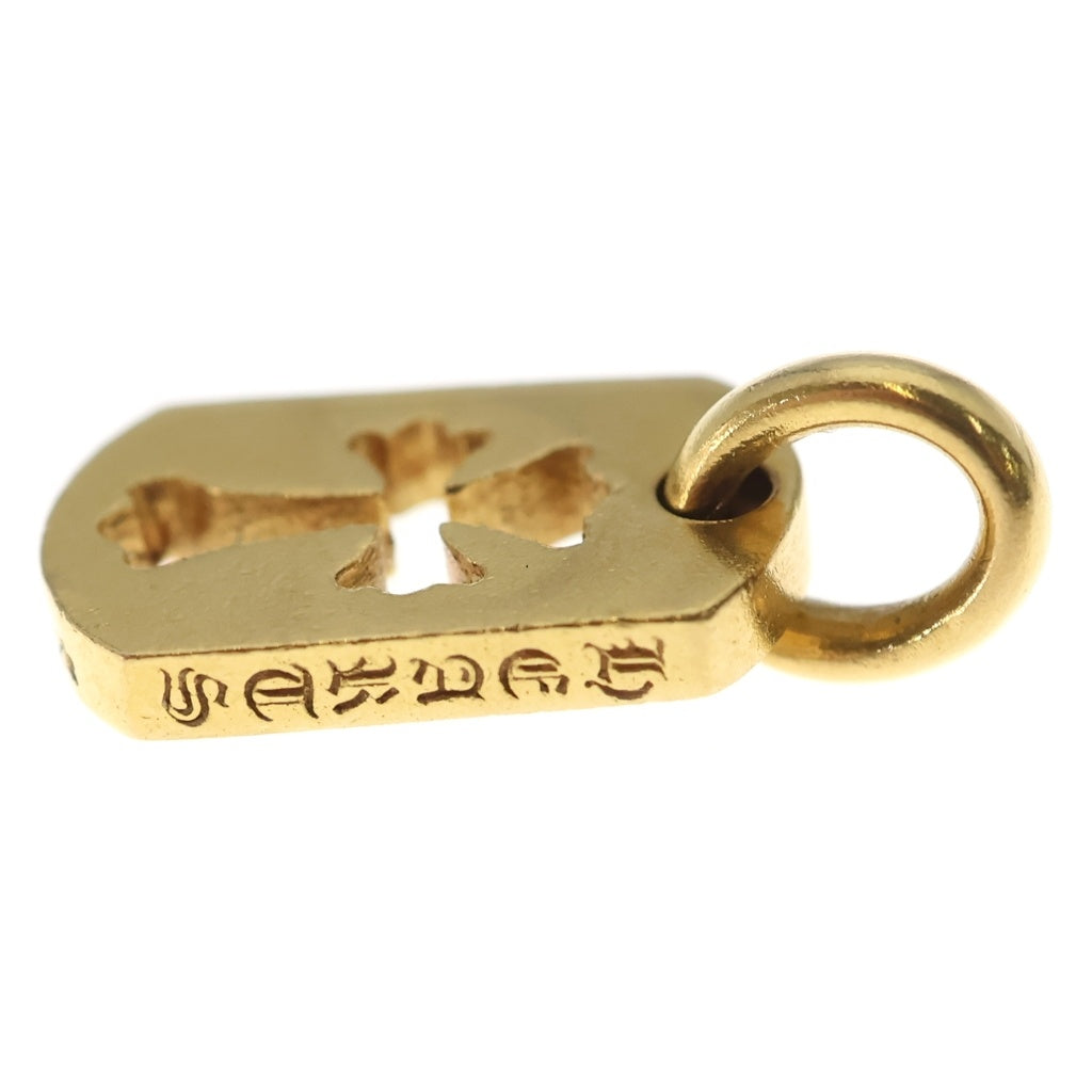 CHROME HEARTS(クロムハーツ) 22K DT TNY CO CRS タイニーカットアウトクロス ドッグタグ ペンダントトップ ゴールド BCA042