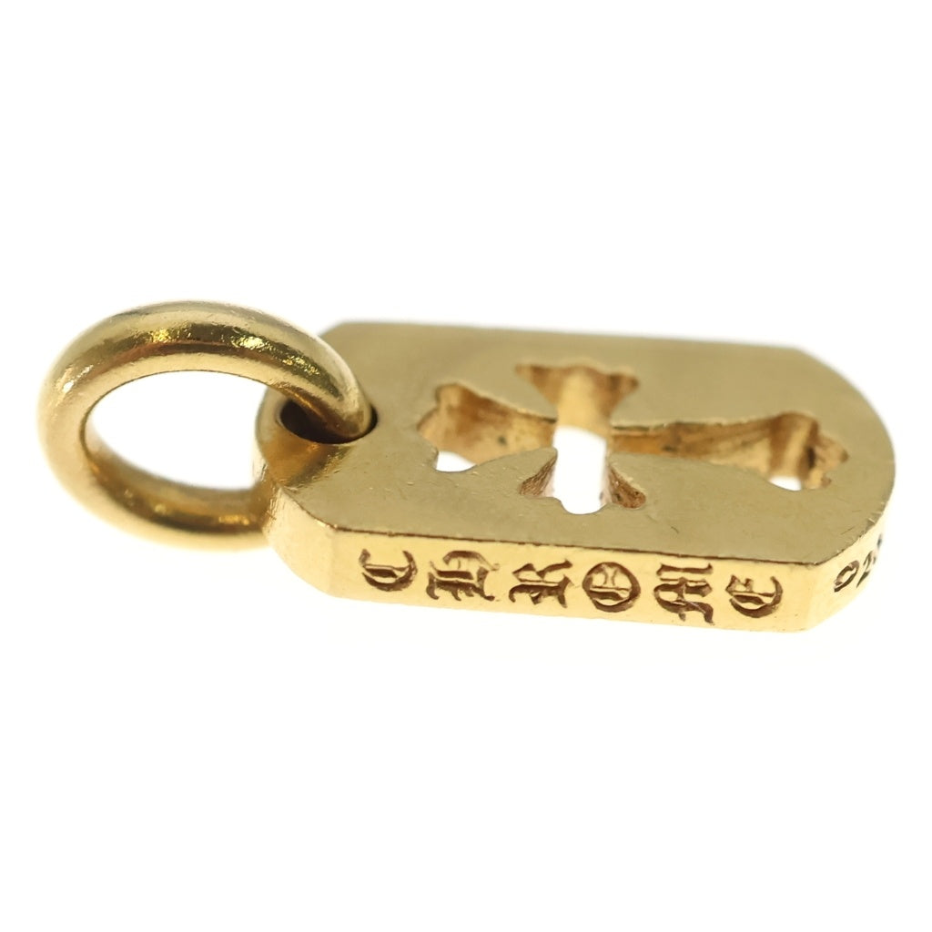 CHROME HEARTS(クロムハーツ) 22K DT TNY CO CRS タイニーカットアウトクロス ドッグタグ ペンダントトップ ゴールド BCA042