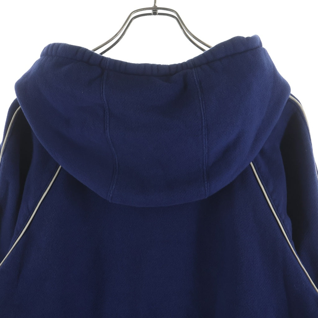 GUCCI(グッチ) COTTON JERSEY SWEATSHIRT WITH PATCH パッチデザイン コットン ジップアップ フーデッド スウェット パーカー ブルー 756648 XJFV7