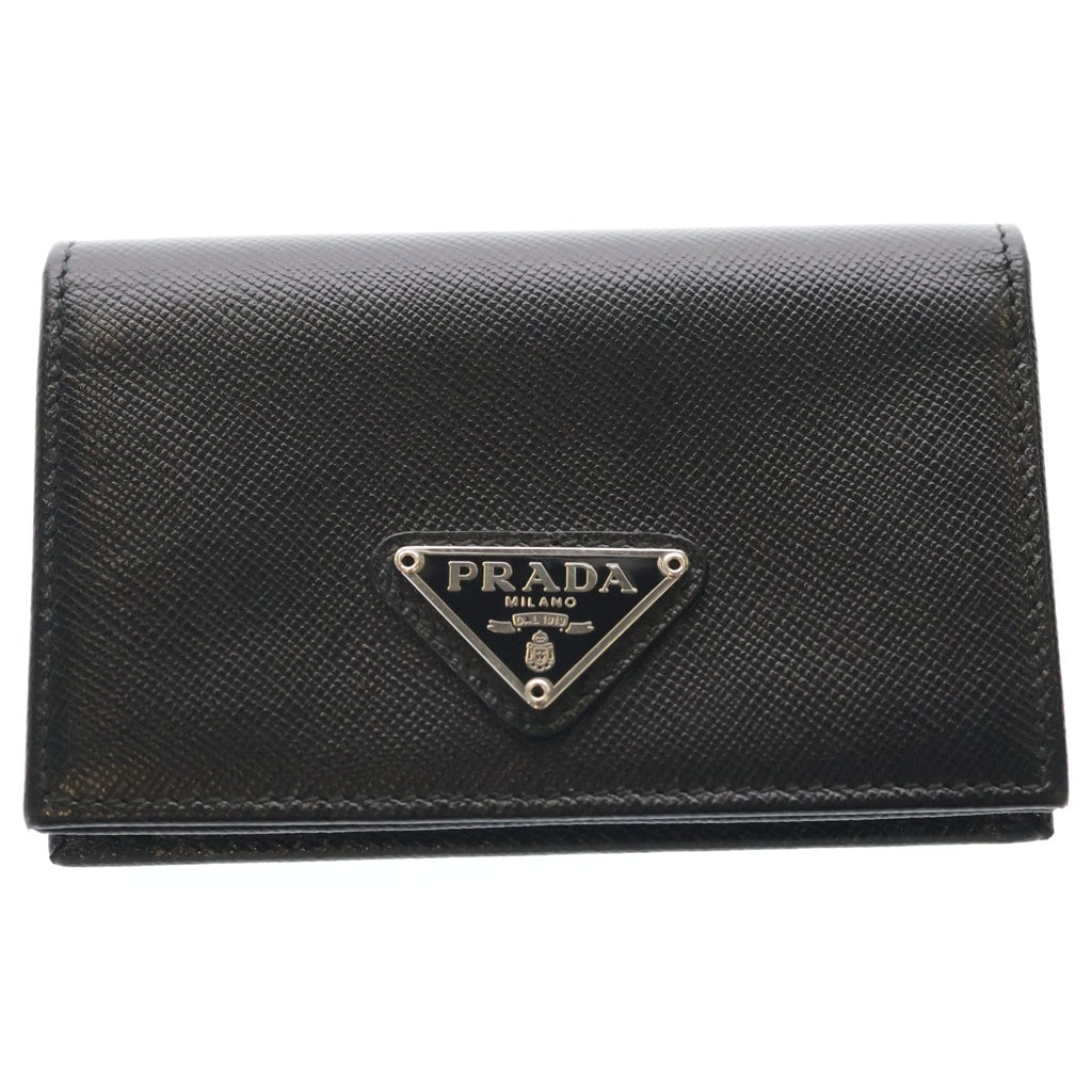 PRADA(プラダ) サフィアーノトライアングル カードケース 名刺入れ ブラック 1MC110