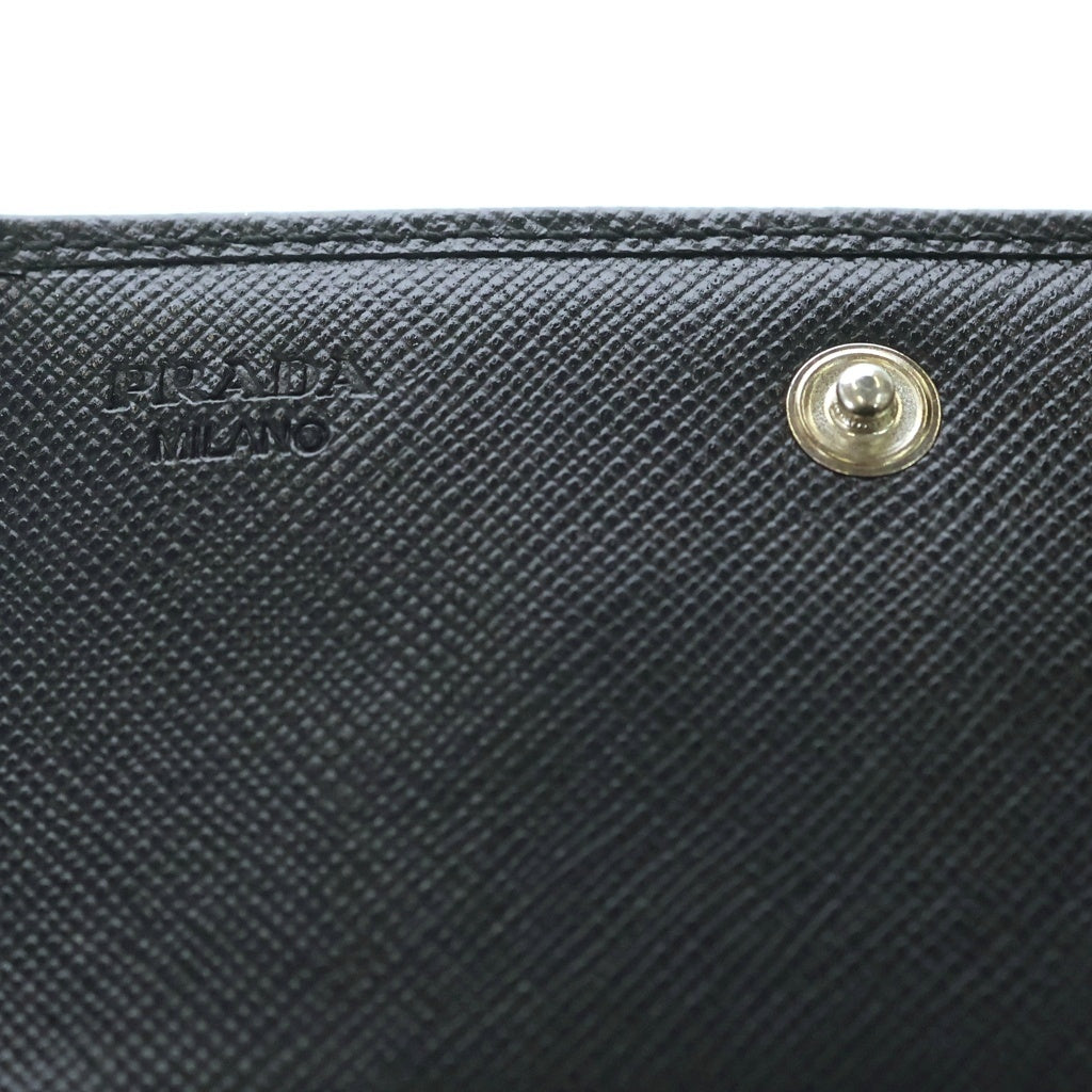 PRADA(プラダ) サフィアーノトライアングル カードケース 名刺入れ ブラック 1MC110