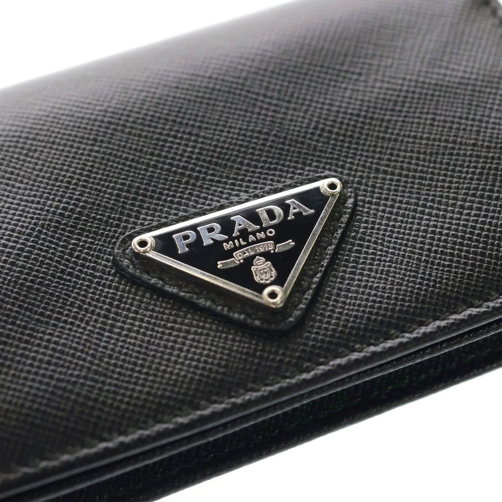PRADA(プラダ) サフィアーノトライアングル カードケース 名刺入れ ブラック 1MC110