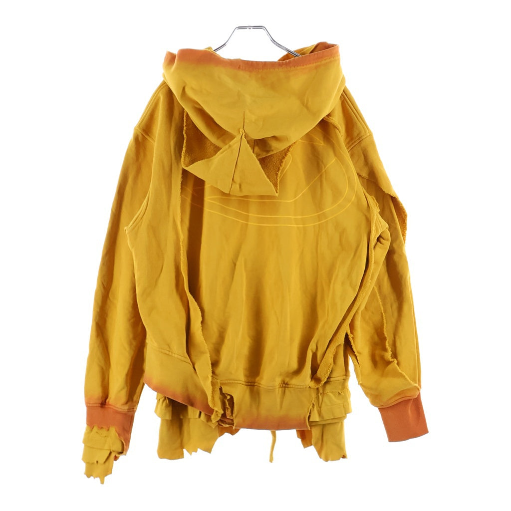 DIESEL(ディーゼル) S-STRAHOOP HOODIE プルオーバーパーカー フーディー ダメージ加工 イエロー A09910