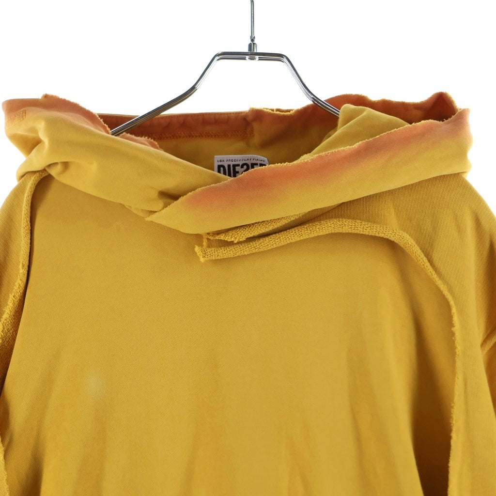 DIESEL(ディーゼル) S-STRAHOOP HOODIE プルオーバーパーカー フーディー ダメージ加工 イエロー A09910