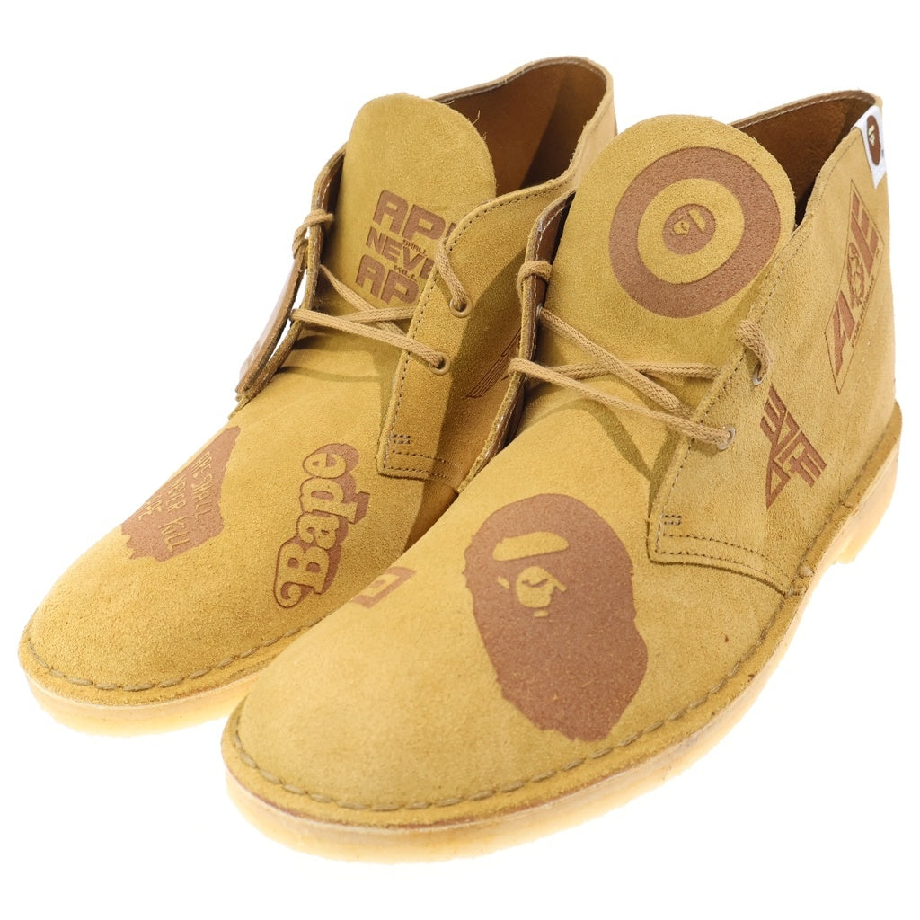Clarks(クラークス) ×A BATHING APE DESERT BOOTS ア ベイシングエイプ スウェード デザートブーツ ブラウン