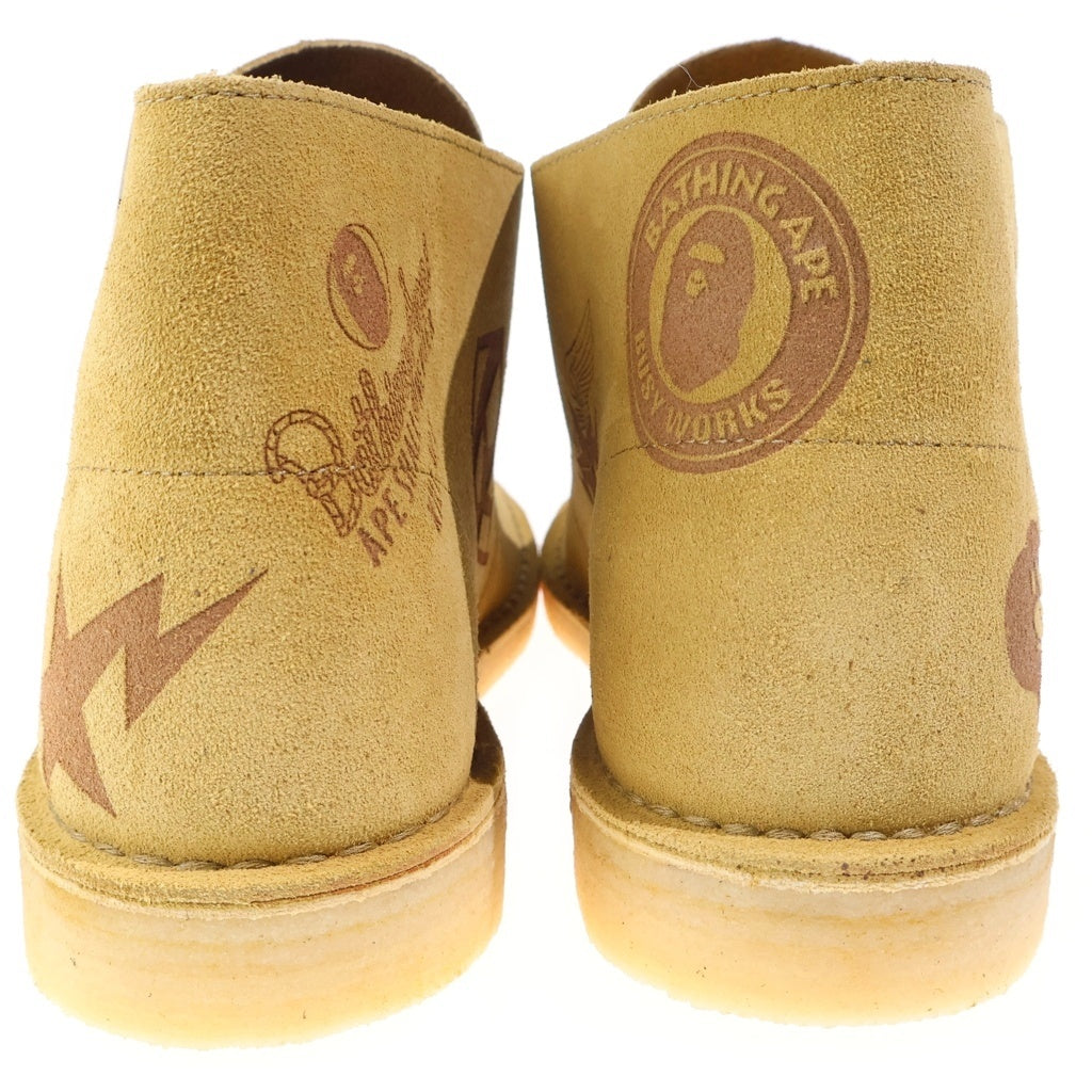 Clarks(クラークス) ×A BATHING APE DESERT BOOTS ア ベイシングエイプ スウェード デザートブーツ ブラウン