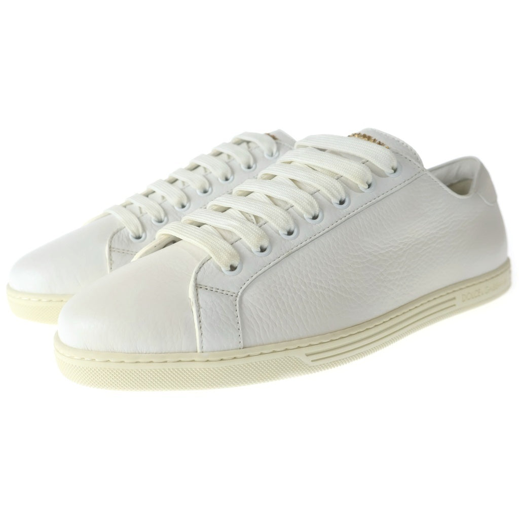 DOLCE & GABBANA(ドルチェアンドガッバーナ) レザー サントロペ ロゴデザイン ローカットスニーカー ホワイト CS1735