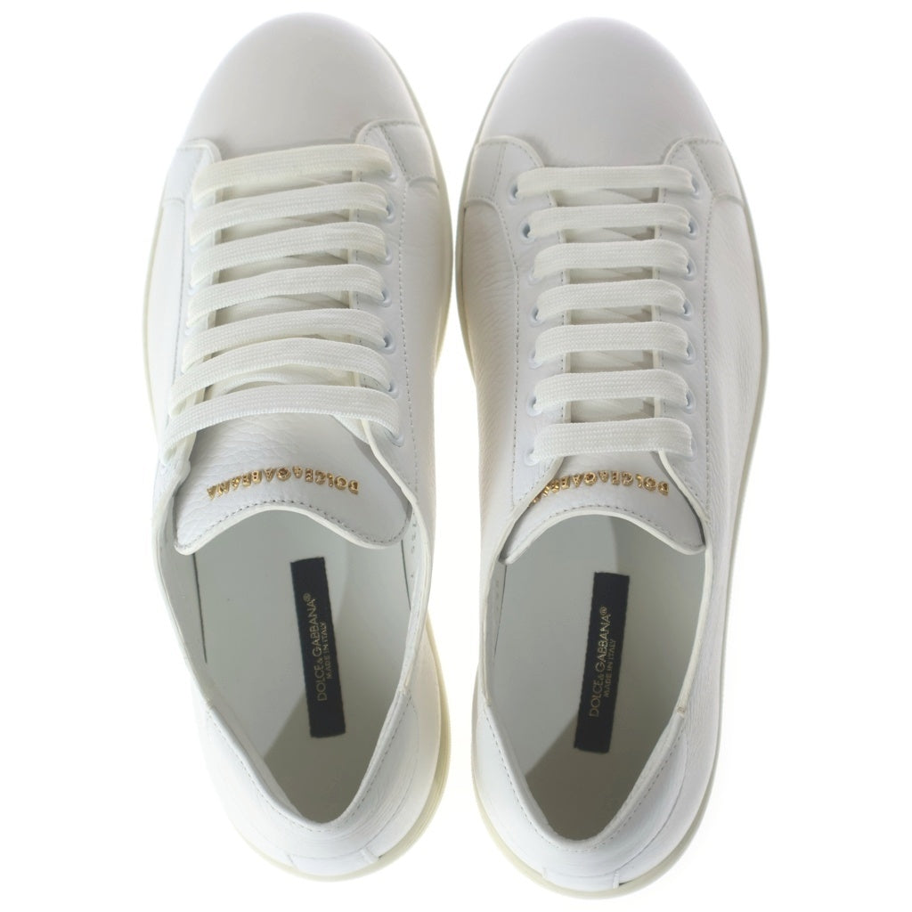 DOLCE & GABBANA ドルチェアンドガッバーナ レザー サントロペ ロゴデザイン ローカットスニーカー ホワイト CS1735 DOLCE & GABBANA(ドルチェアンドガッバーナ) レザー サントロペ ロゴ