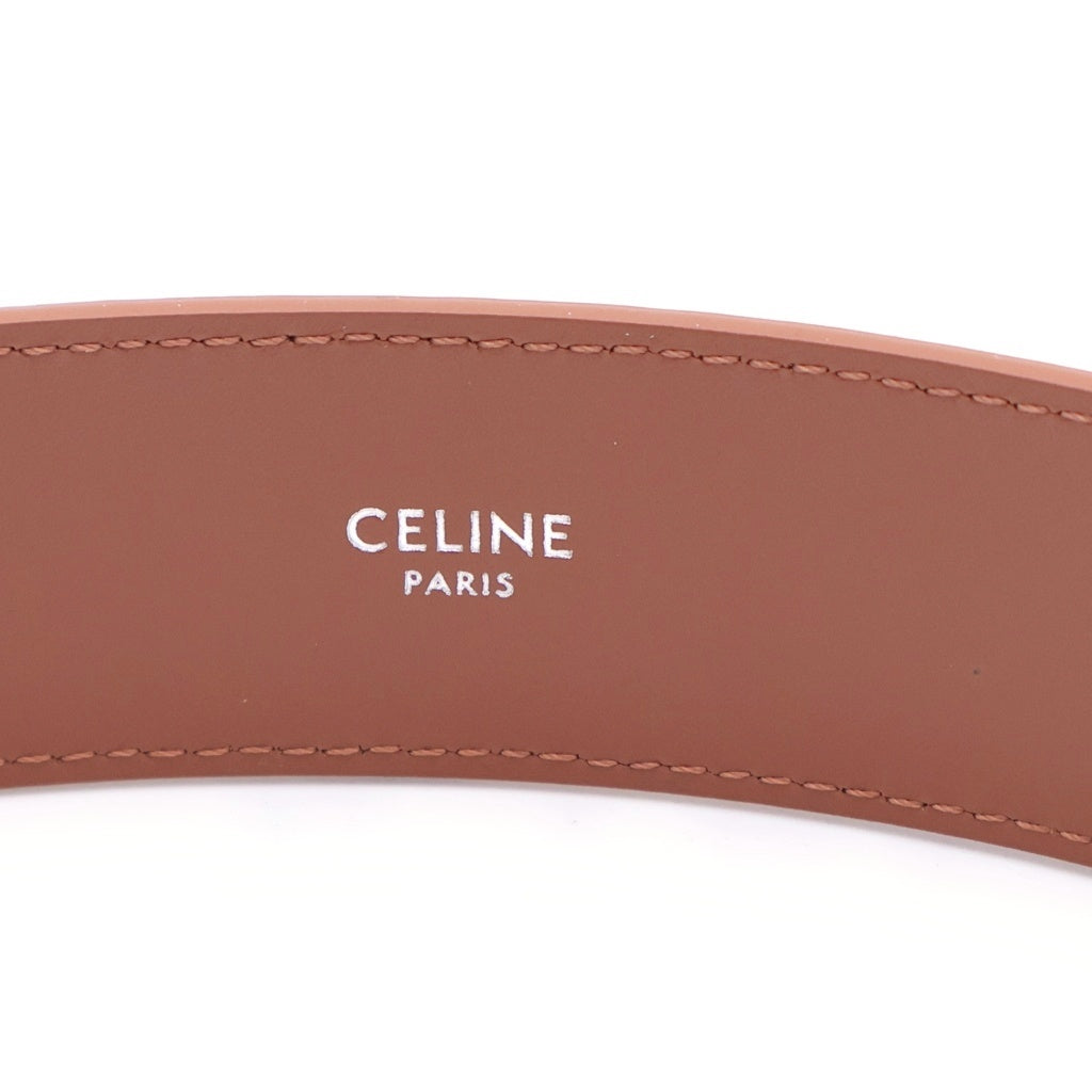 CELINE(セリーヌ) カースキン スエード ロゴデザイン ベルト ブラウン S-NE-0284