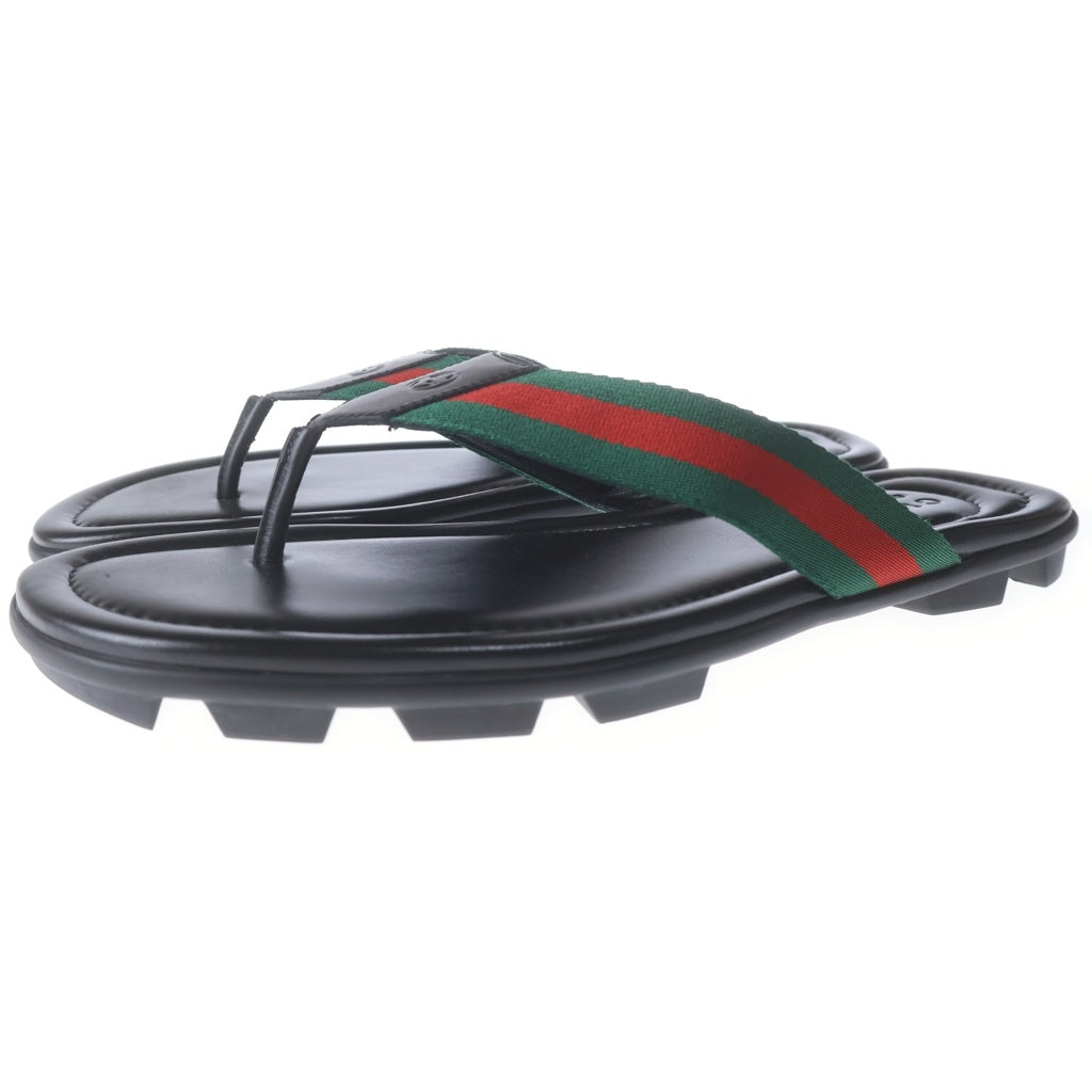 GUCCI(グッチ) シェリーライン ウェブレザー トングサンダル ブラック