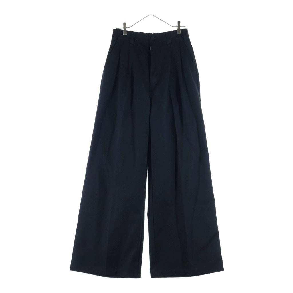 Maison Margiela(メゾンマルジェラ) ダメージ加工 マルチポケット ジップアップ ワイドパンツ ブラック S51KA0591 SS4042