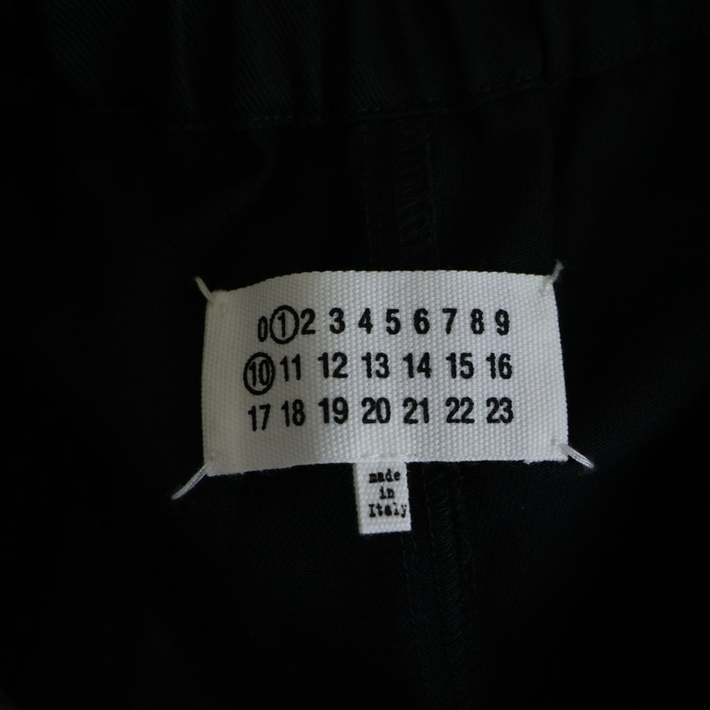 Maison Margiela(メゾンマルジェラ) ダメージ加工 マルチポケット ジップアップ ワイドパンツ ブラック S51KA0591 SS4042