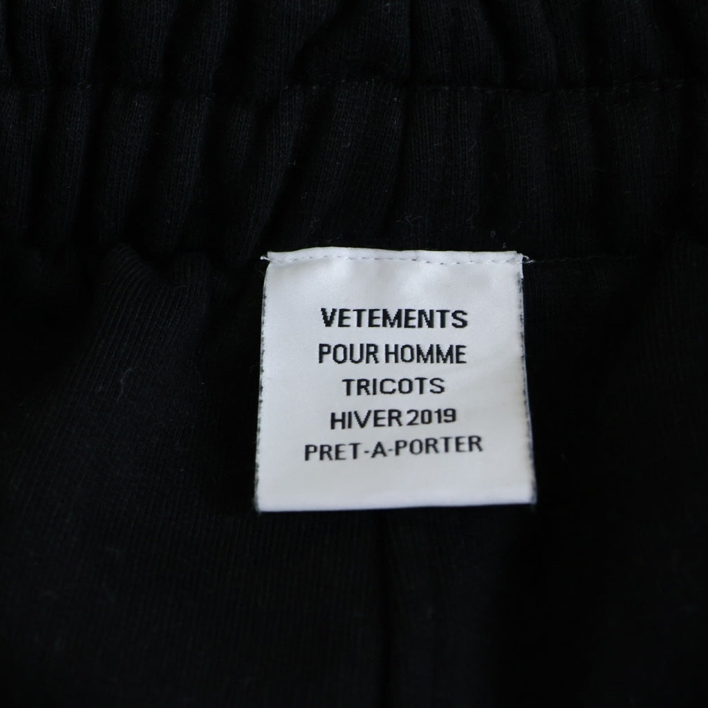 VETEMENTS(ヴェトモン) Sweat Shorts Pants スウェットショートパンツ ブラック MAH19PA209