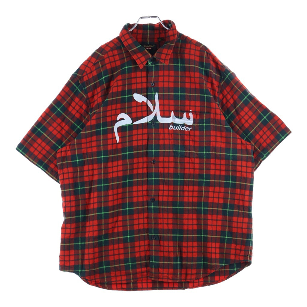 SUPREME(シュプリーム) 23SS UNDERCOVER S/S Flannel Shirt アンダーカバー アラビックプリント半袖フランネルシャツ レッド