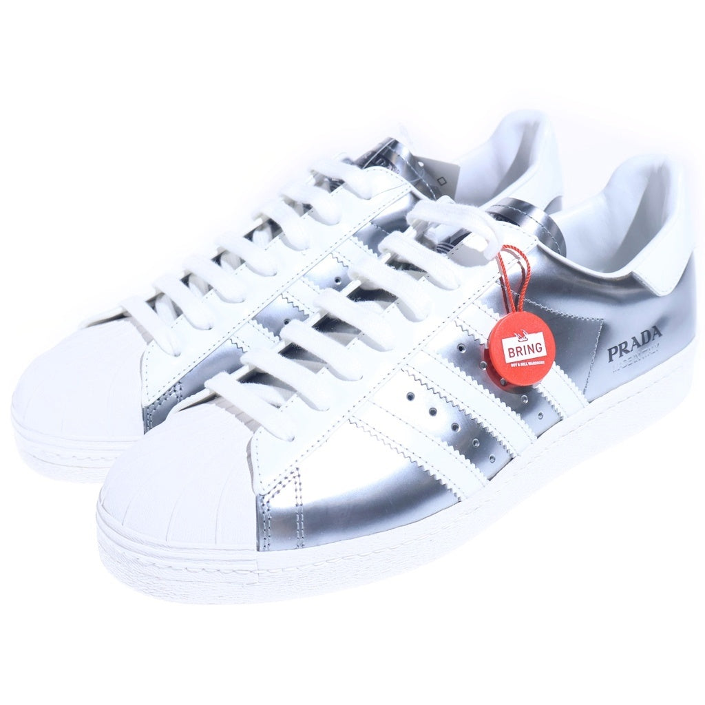 PRADA(プラダ) ×adidas Superstar アディダス スーパースター ローカットスニーカー ホワイト/シルバー US10.5/27.5cm FX4546