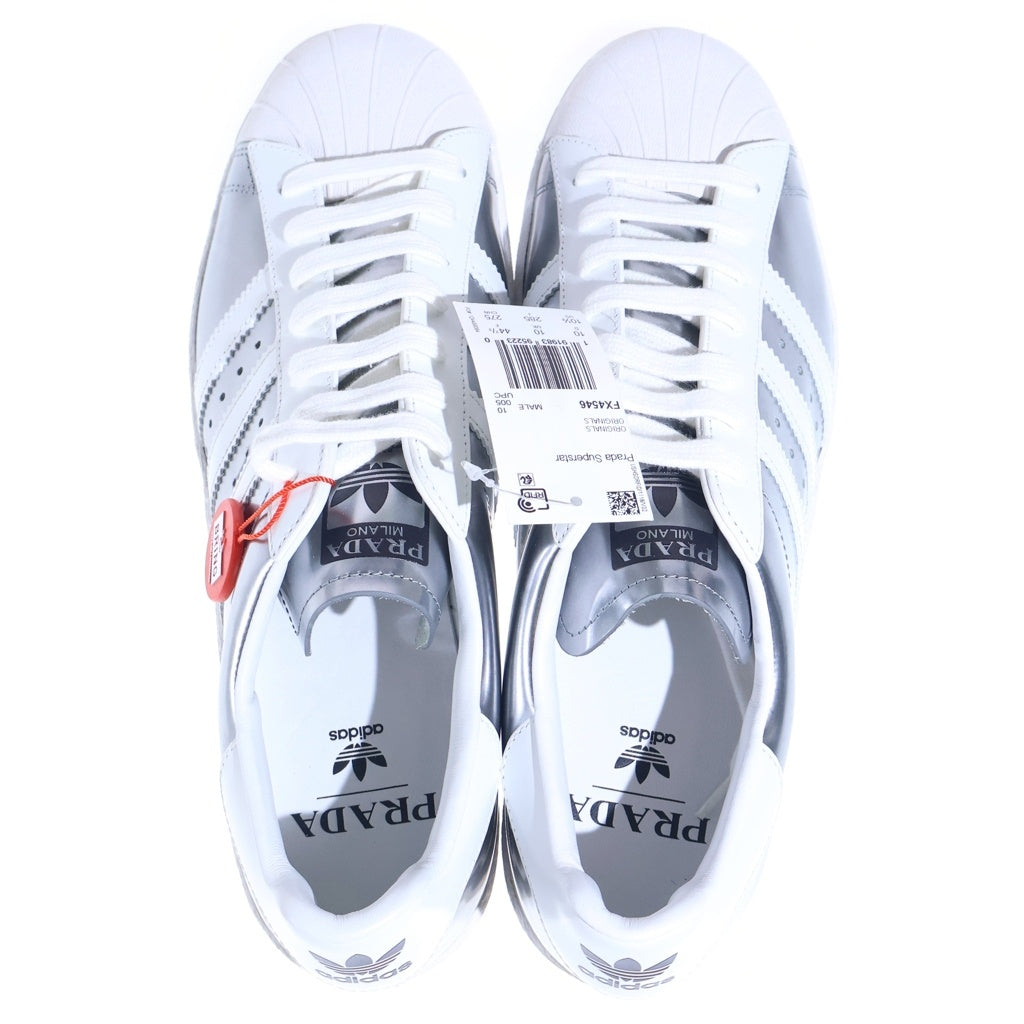 PRADA(プラダ) ×adidas Superstar アディダス スーパースター ローカットスニーカー ホワイト/シルバー US10.5/27.5cm FX4546