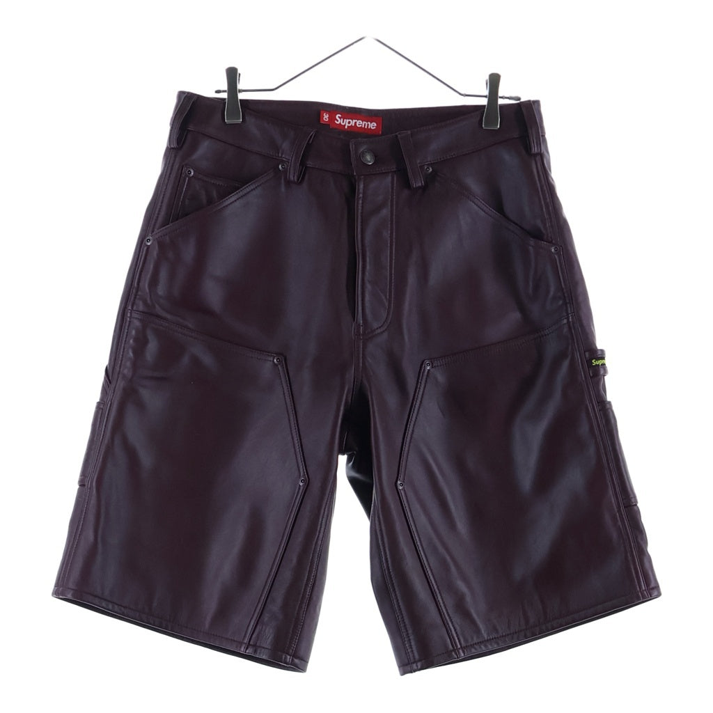 SUPREME(シュプリーム) 26SS Leather Double Knee Painter Short レザーダブルニーペインターショーツ ボトムス レッド
