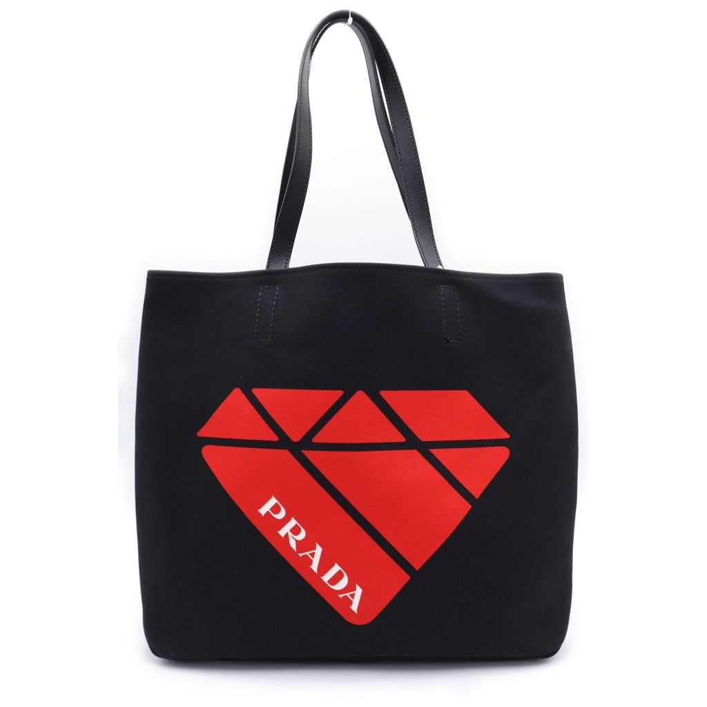 PRADA(プラダ) Logo Canvas Tote Bag ロゴキャンパストートバッグ ブラック 65327036