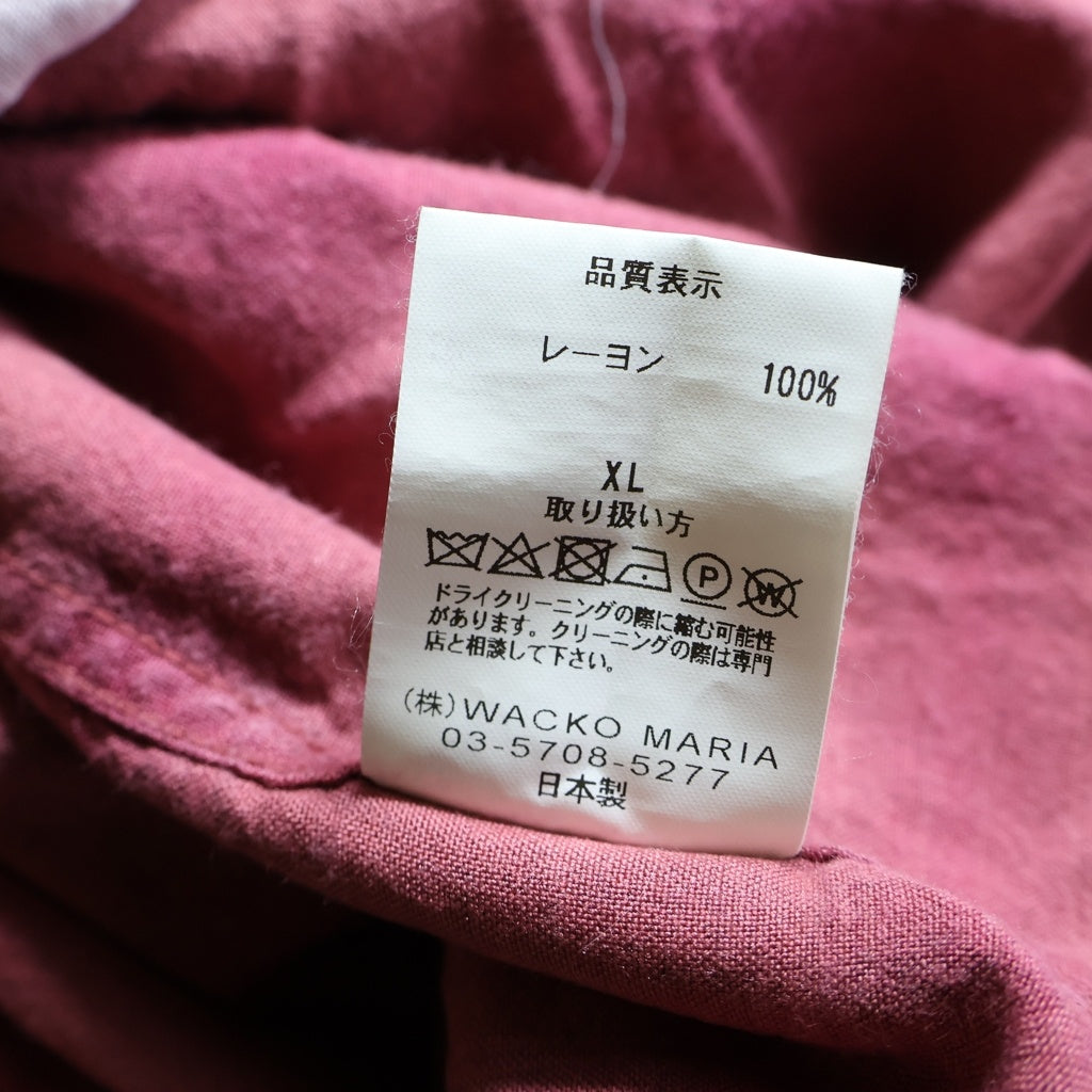 WACKO MARIA(ワコマリア) 25SS OMBRE CHECK OPEN COLOR SHIRT オンブレチェックオープンカラーシャツ 半袖シャツ レッド