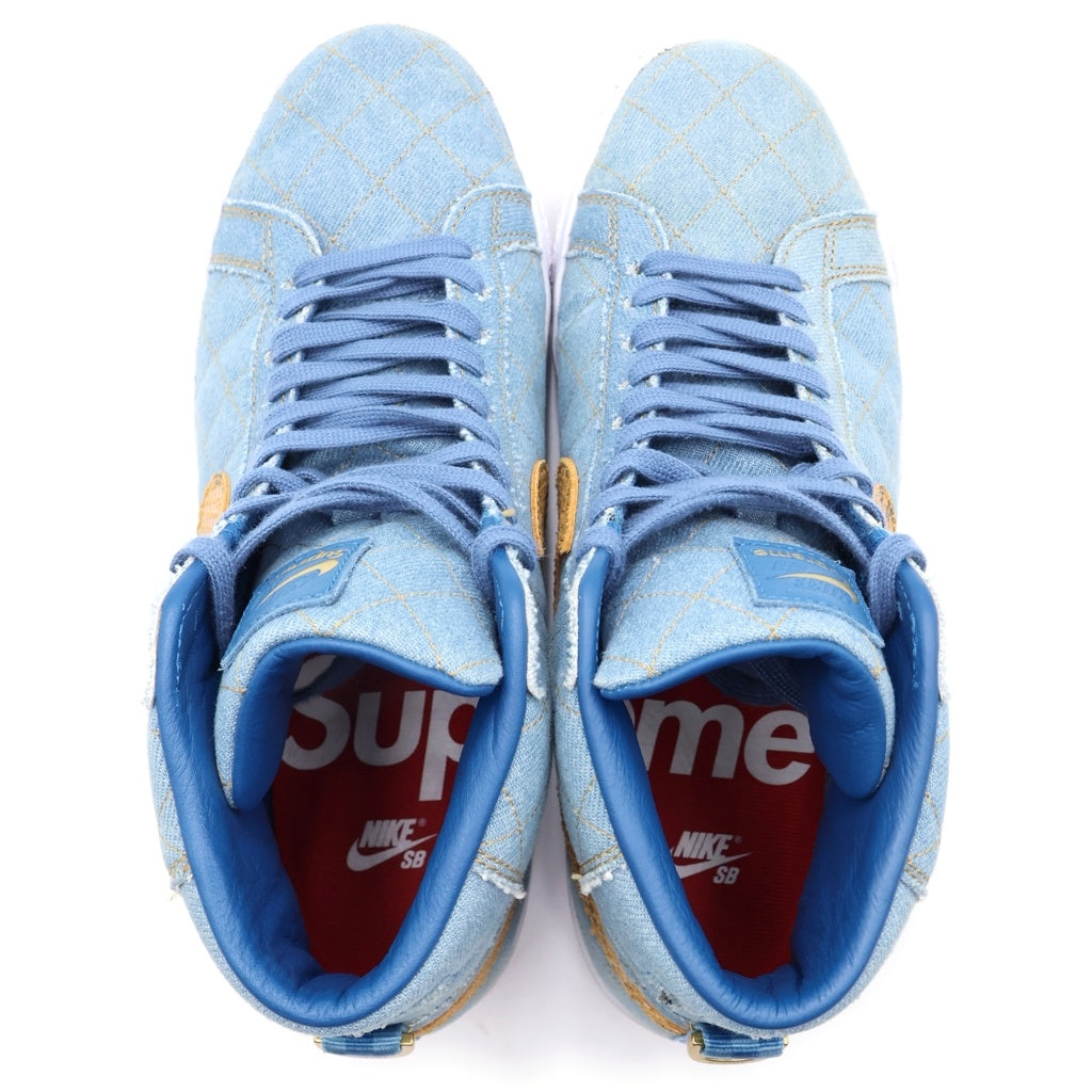 シュプリーム ×ナイキ エスビー ブレーザー ミッド デニム 26 ブルー NIKE(ナイキ) 22AW ×SUPREME ZOOM BLAZER MID QS DENIM シュプリーム