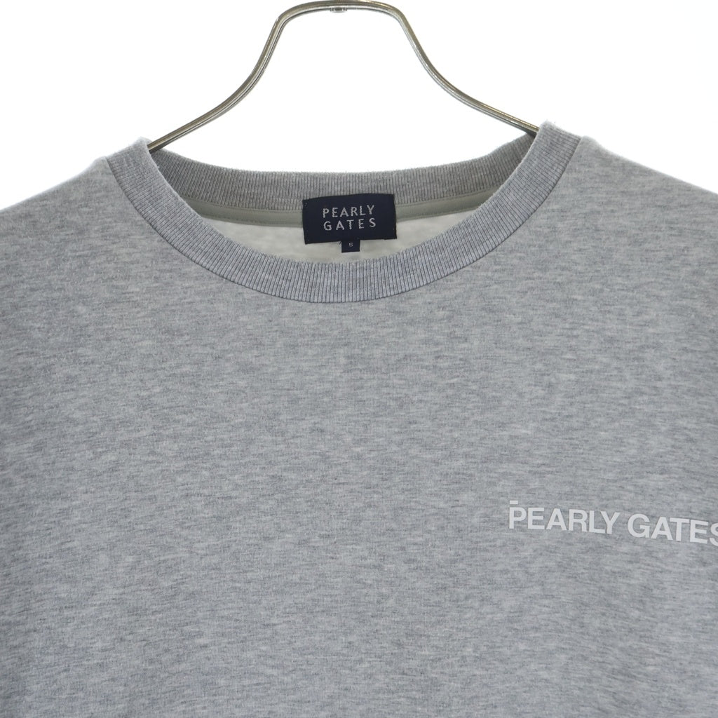 PEARLY GATES(パーリーゲイツ) Crewneck Sweatshirt クルーネックスウェットトレーナー 袖切り替え グレー 053‐5162305