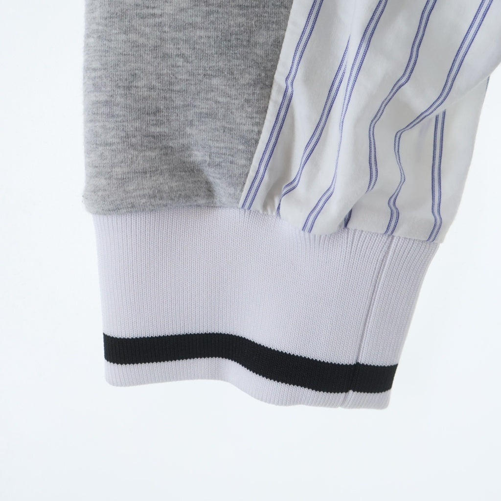 PEARLY GATES(パーリーゲイツ) Crewneck Sweatshirt クルーネックスウェットトレーナー 袖切り替え グレー 053‐5162305